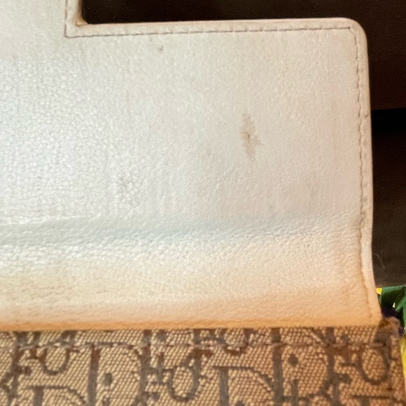 Dior Trotter Style Canvas And Cream Leather Wallet - Picture 8 of 13